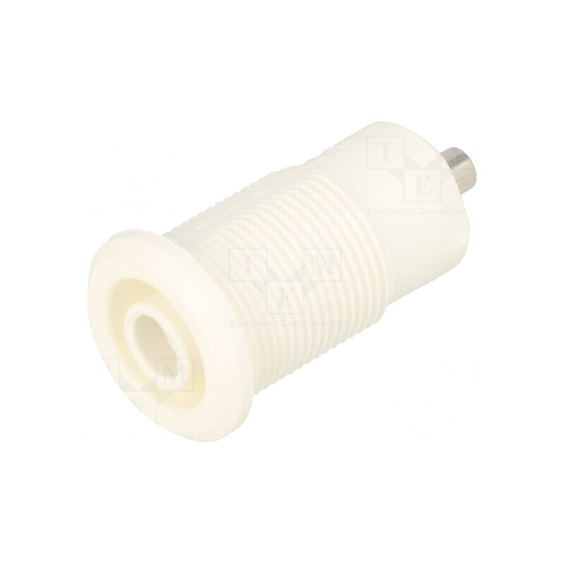 Soclu Banană 4mm Alb 24A 1kV Panou | Electronic-mag.ro | Componente Electronice