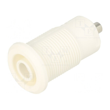 Soclu Banană 4mm Alb 24A 1kV Panou | Electronic-mag.ro | Componente Electronice