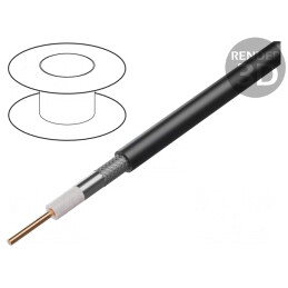 Cablu Coaxial HF195 Cu PVC Negru 5mm Eca | Electronic-mag.ro | Componente Electronice