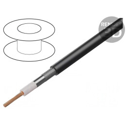 Cablu Coaxial Negru HF195FX 5mm CPR Eca | Electronic-mag.ro | Componente Electronice