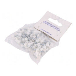 Element de susţinere cablu plat alb 2x0,5 | Electronic-mag.ro | Componente Electronice
