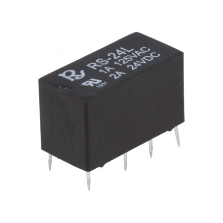 Releu Electromagnetic DPDT 24VDC 2A | Electronic-mag.ro | Componente Electronice