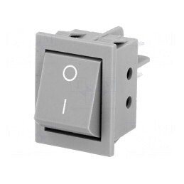 Rocker Switch ON-OFF 15A 250V Grey | Electronic-mag.ro | Componente Electronice