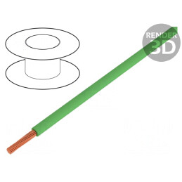 Cablu Cu PVC Verde 0,75mm2 20AWG 300/500V | Electronic-mag.ro | Componente Electronice