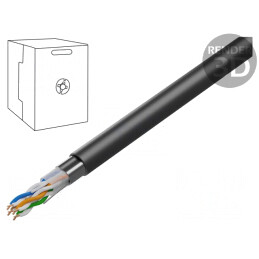 Cablu F/UTP Cat5e 305m Negru | Electronic-mag.ro | Componente Electronice