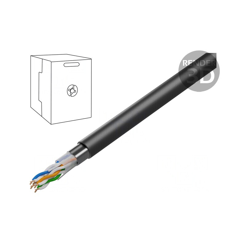 Cablu F/UTP Cat5e 305m Negru | Electronic-mag.ro | Componente Electronice