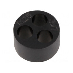 Insert Presetupă 7mm M25 IP68 Cauciuc NBR 3 Orificii | Electronic-mag.ro | Componente Electronice