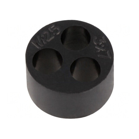 Insert Presetupă 7mm M25 IP68 Cauciuc NBR 3 Orificii | Electronic-mag.ro | Componente Electronice