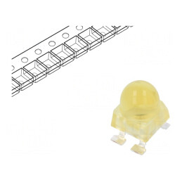 LED SMD Ambră 4,2x4,2x6,5mm 20mA | Electronic-mag.ro | Componente Electronice