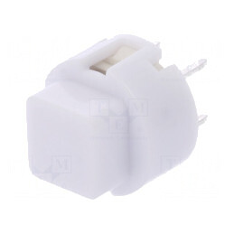 Comutator tastatură albă 2 poziții SPST-NO 0,01A 32VDC THT | Electronic-mag.ro | Componente Electronice