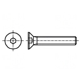 Șurub Imbus Îngropat M10x100 6mm DIN 7991 | Electronic-mag.ro | Componente Electronice