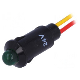 Lampă LED Verde 24VDC 8.2mm IP40 | Electronic-mag.ro | Componente Electronice
