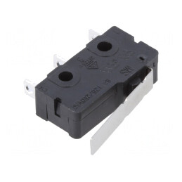 Microîntrerupător SNAP ACTION 5A 250VAC cu manetă SPDT | Electronic-mag.ro | Componente Electronice
