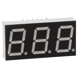Afișaj LED cu 7 Segmente 14,2mm 3 Digiti Albastru | Electronic-mag.ro | Componente Electronice