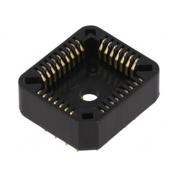 Soclu PLCC32 THT bronz-fosfor gold flash pentru circuite integrate | Electronic-mag.ro | Componente Electronice