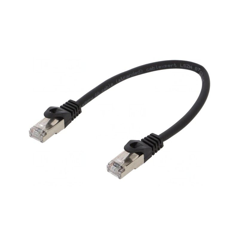 Patch Cord S/FTP Cat 6a Negru 0.25m 27AWG | Electronic-mag.ro | Componente Electronice Patch Cord S/FTP Cat 6a Negru 0.25m 27AWG | Electronic-mag.ro | Componente Electronice