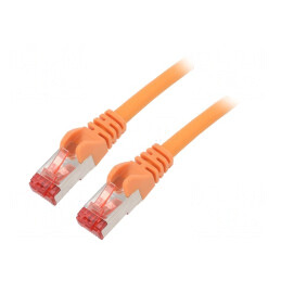 Cablu Patch S/FTP Cat6 LSZH Portocaliu 0.25m | Electronic-mag.ro | Componente Electronice