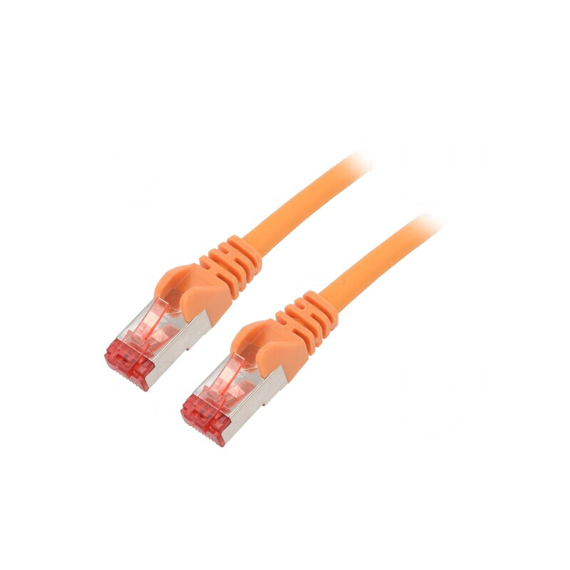 Cablu Patch S/FTP Cat6 LSZH Portocaliu 0.25m | Electronic-mag.ro | Componente Electronice