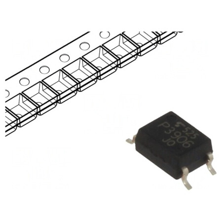 Optocuplor SMD Fotodiodă 3,75kV SO6