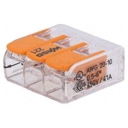 Bornă cu Arc Eliberare Rapidă 0.5-6mm² 450V 41A | Electronic-mag.ro | Componente Electronice