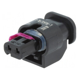 Conector auto MCON 1.2 mamă 2 pini negru