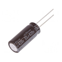 Condensator Electrolitic THT 33uF 420V 12.5x31.5mm 20% | Electronic-mag.ro | Componente Electronice
