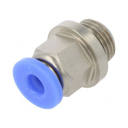 Racord Push-In Alamă Nichelată BLUELINE | Electronic-mag.ro | Componente Electronice