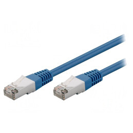 Patch Cord F/UTP 5e Ecranat Albastru 1m | Electronic-mag.ro | Componente Electronice