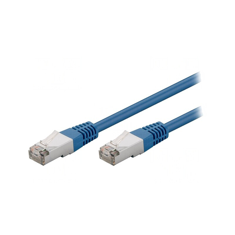 Patch Cord F/UTP 5e Ecranat Albastru 1m | Electronic-mag.ro | Componente Electronice