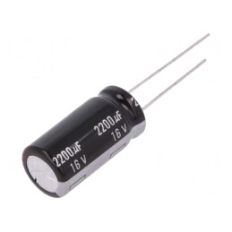 Condensator Electrolitic THT 2200uF 16V 12.5x25mm | Electronic-mag.ro | Componente Electronice