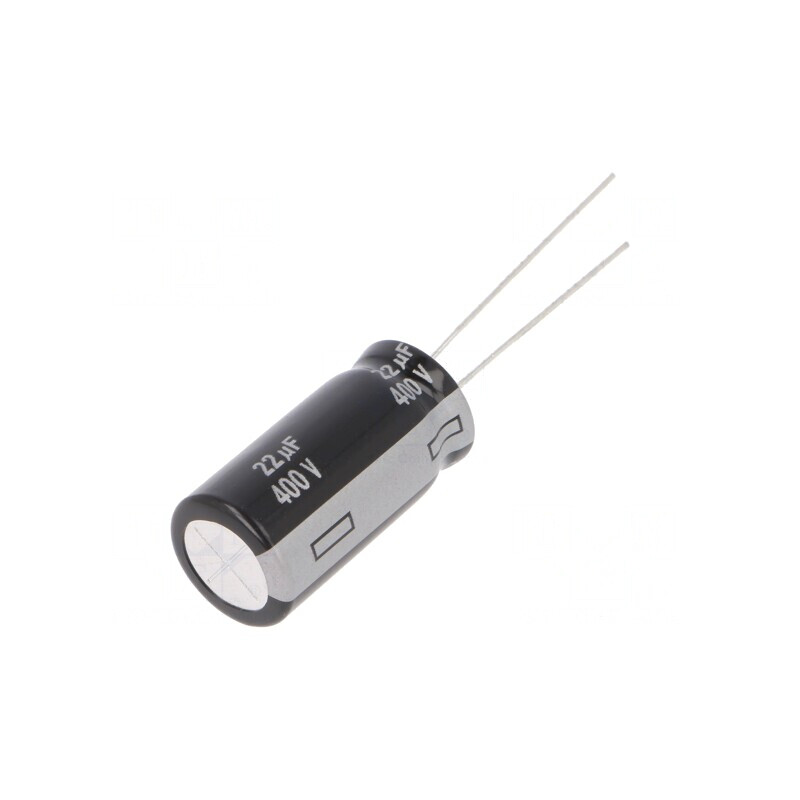 Condensator electrolitic THT 22uF 400V 12.5x25mm | Electronic-mag.ro | Componente Electronice