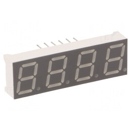 Afişaj LED 7 segmente 10mm 4 cifre roşu | Electronic-mag.ro | Componente Electronice