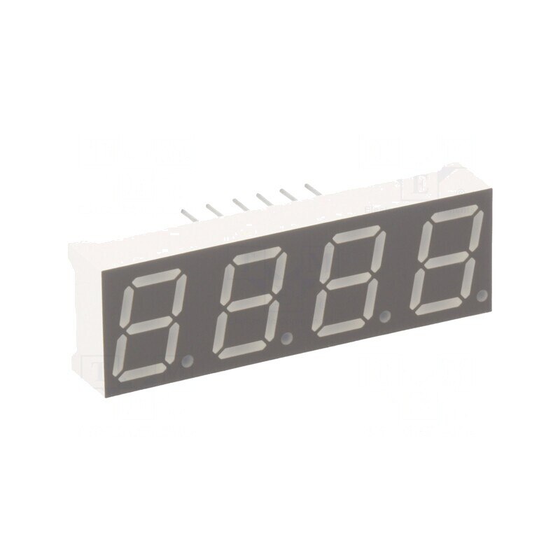 Afișaj LED 7 Segmente 10mm 4 Digiti Roșu | Electronic-mag.ro | Componente Electronice