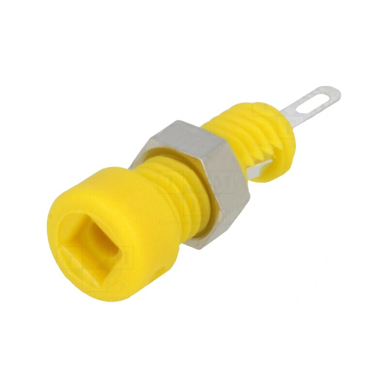 Soclu Banană 2mm 6A Galbenă 21mm | Electronic-mag.ro | Componente Electronice