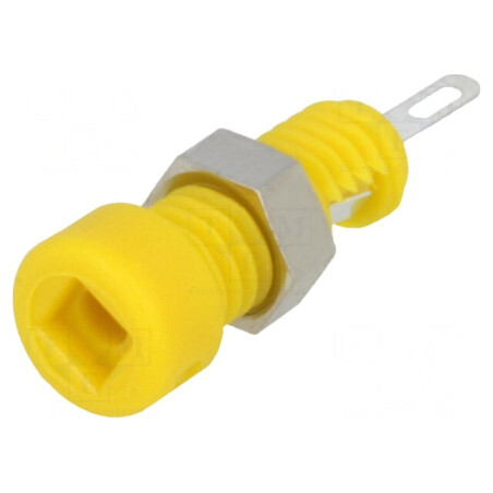 Soclu Banană 2mm 6A Galbenă 21mm | Electronic-mag.ro | Componente Electronice