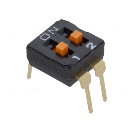 Comutator DIP-SWITCH 2 Secțiuni ON-OFF 24VDC | Electronic-mag.ro | Componente Electronice