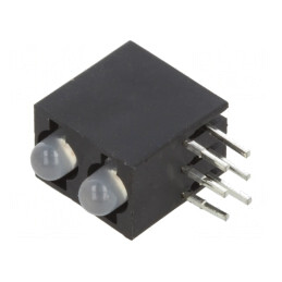 LED 3mm Roșu/Verde 2 Diode 20mA 40° 2-2.6V