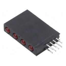 LED Roșu 3mm Difuz 4 Diode 20mA 40° | Electronic-mag.ro | Componente Electronice