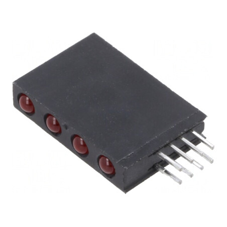 LED Roșu 3mm Difuz 4 Diode 20mA 40° | Electronic-mag.ro | Componente Electronice