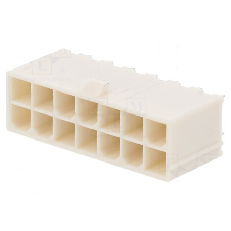 Soclu cablu-placă Mini-Fit Jr 14 pini 4,2mm 9A drept | Electronic-mag.ro | Componente Electronice