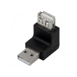 Adaptor USB 2.0 Unghiular Negru | Electronic-mag.ro | Componente Electronice