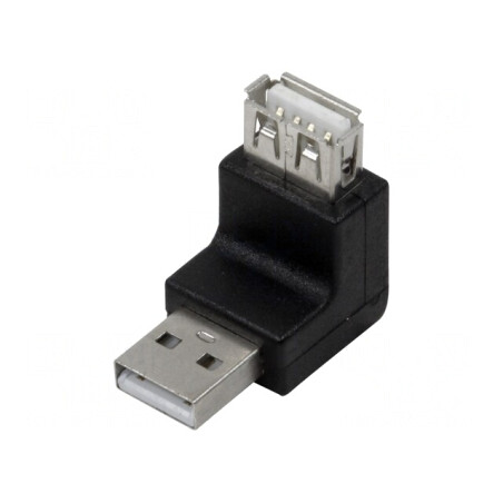 Adaptor USB 2.0 Unghiular Negru | Electronic-mag.ro | Componente Electronice