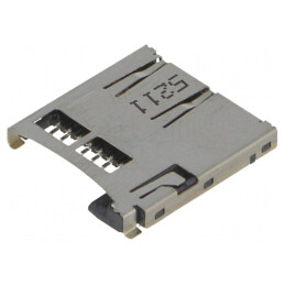 Conector microSD push-push SMT aurit | Electronic-mag.ro | Componente Electronice