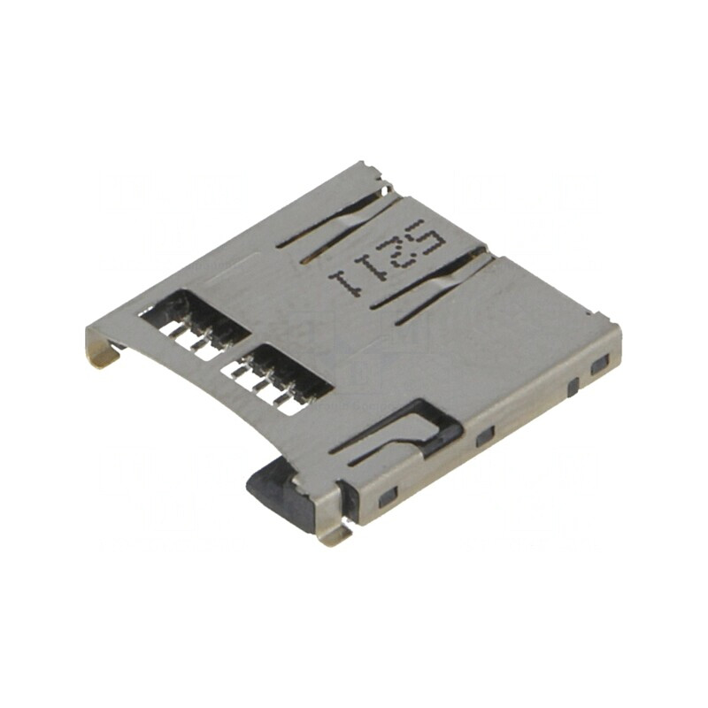Conector microSD push-push SMT aurit | Electronic-mag.ro | Componente Electronice