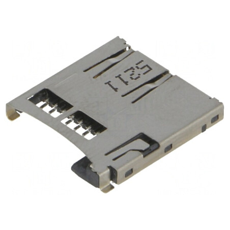 Conector microSD push-push SMT aurit | Electronic-mag.ro | Componente Electronice
