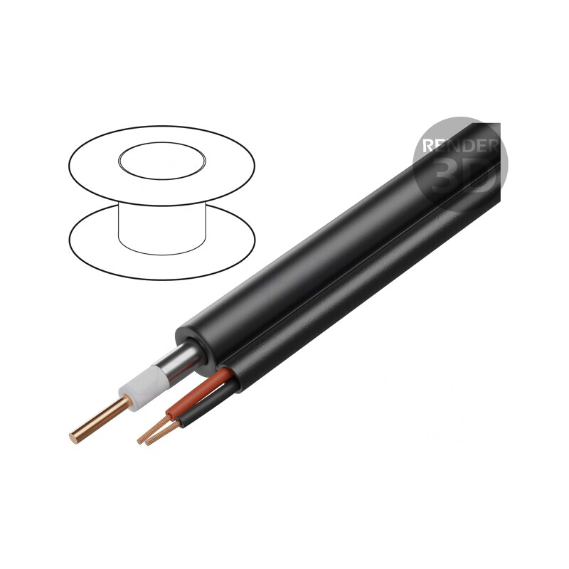 Cablu Coaxial Hibrid RG59 Negru 3 Fire | Electronic-mag.ro | Componente Electronice Cablu Coaxial Hibrid RG59 Negru 3 Fire | Electronic-mag.ro | Componente Electronice