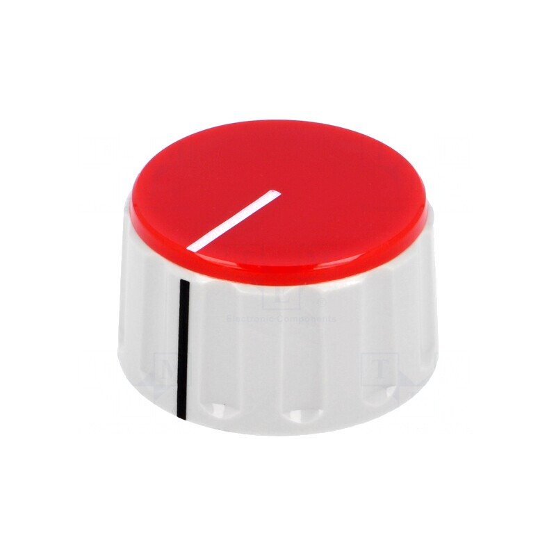 Buton rotativ indicator gri roșu ABS 6mm 36.5x20.5mm | Electronic-mag.ro | Componente Electronice