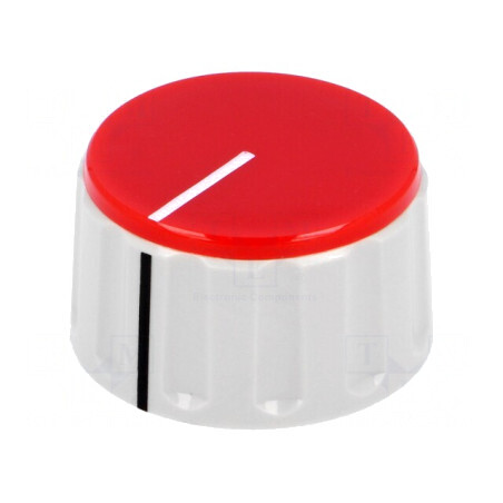 Buton rotativ indicator gri roșu ABS 6mm 36.5x20.5mm | Electronic-mag.ro | Componente Electronice