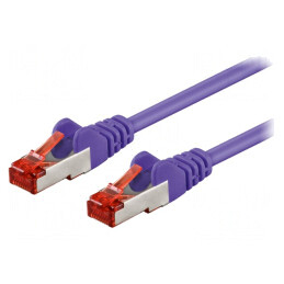 Patch Cord S/FTP Cat6 Violet 0.25m | Electronic-mag.ro | Componente Electronice