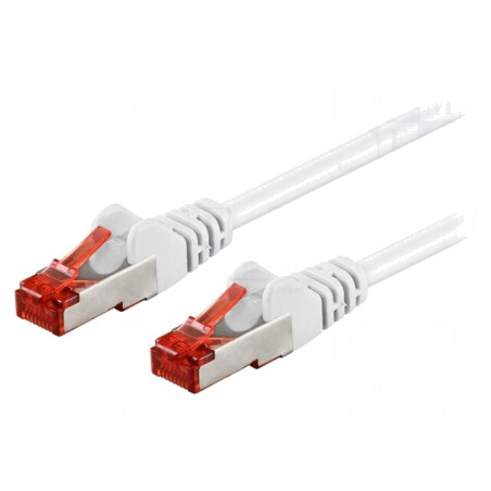 Patch Cord S/FTP Cat6 Alb 0.25m | Electronic-mag.ro | Componente Electronice